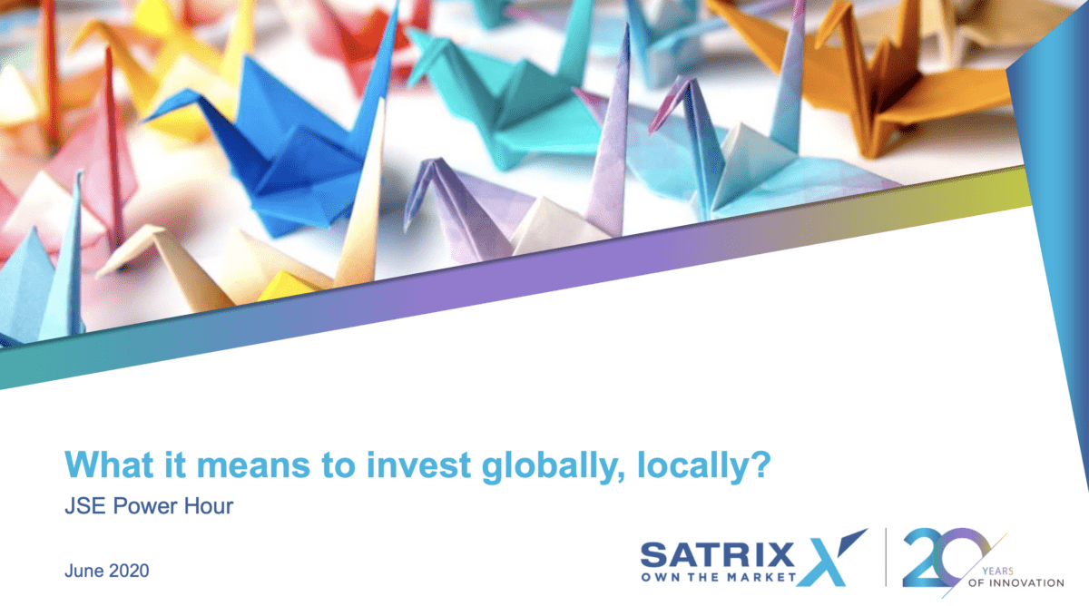 What it means to invest globally, locally?