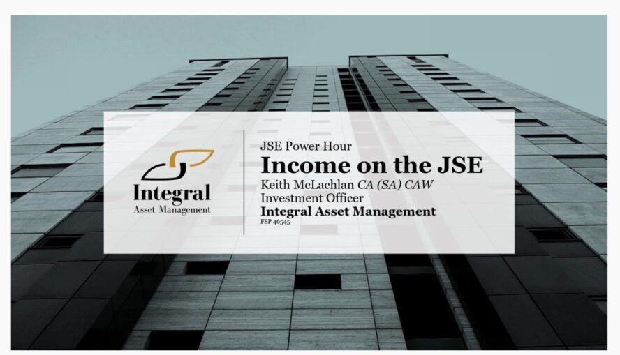 Income on the JSE presentation by Keith McLachlan